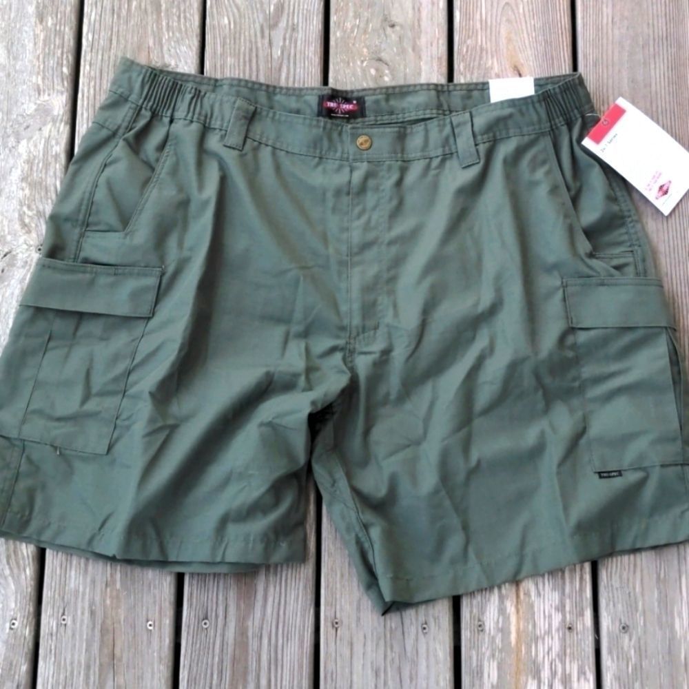 Tru-Spec NWT green military cargo shorts men's